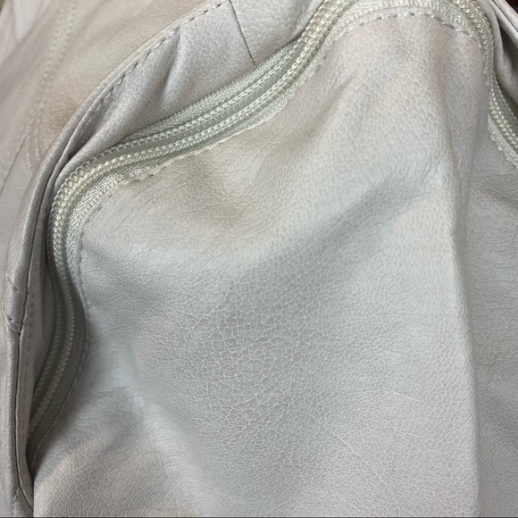 TRIBAL Women’s Jacket White Faux Leather Zipper Pockets Size Medium - Picture 7 of 11